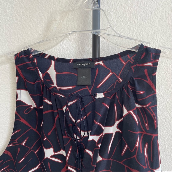 BUNDLE of three Ann Taylor and Banana Republic navy blouses - Picture 3 of 7